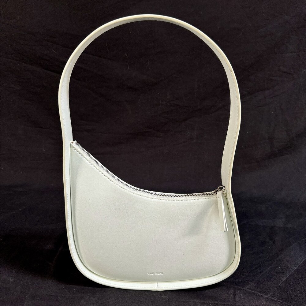 Auth THE ROW the row HALF MOON bag white Leather Women's Shoulder Bag used good